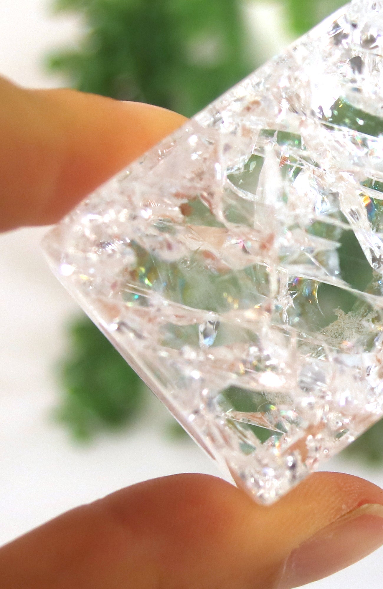 Clear Crackle Quartz Freeform